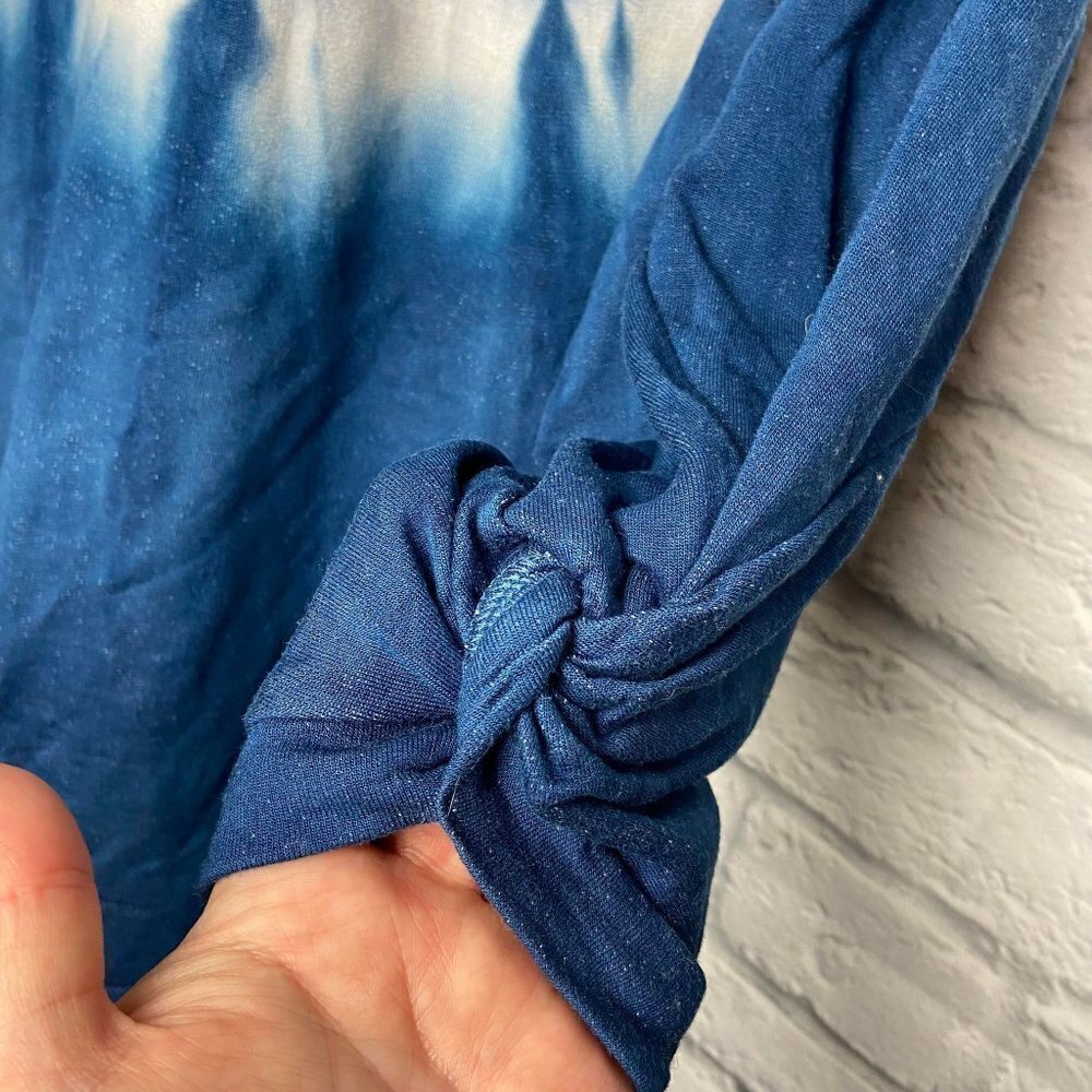 Simply Vera Vera Wang Small Blue Gray Tie Dye Sweatshirt NEW - Picture 4 of 14